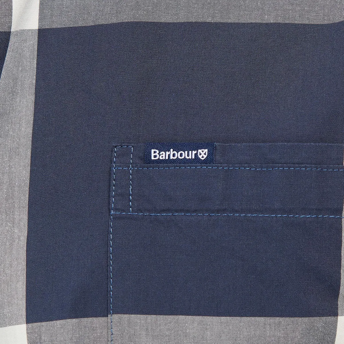 Barbour Summer Navy Tailored Fit Shirt.