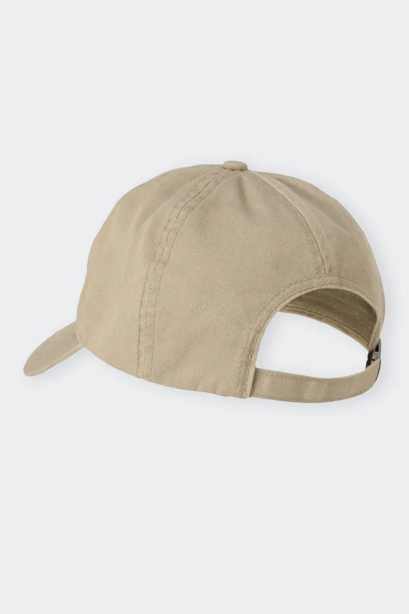 Beige hat with a visor