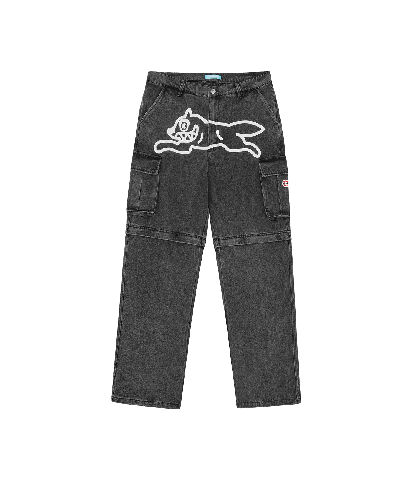 Black Denim Cargo Pants