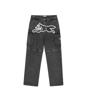 Black Denim Cargo Pants