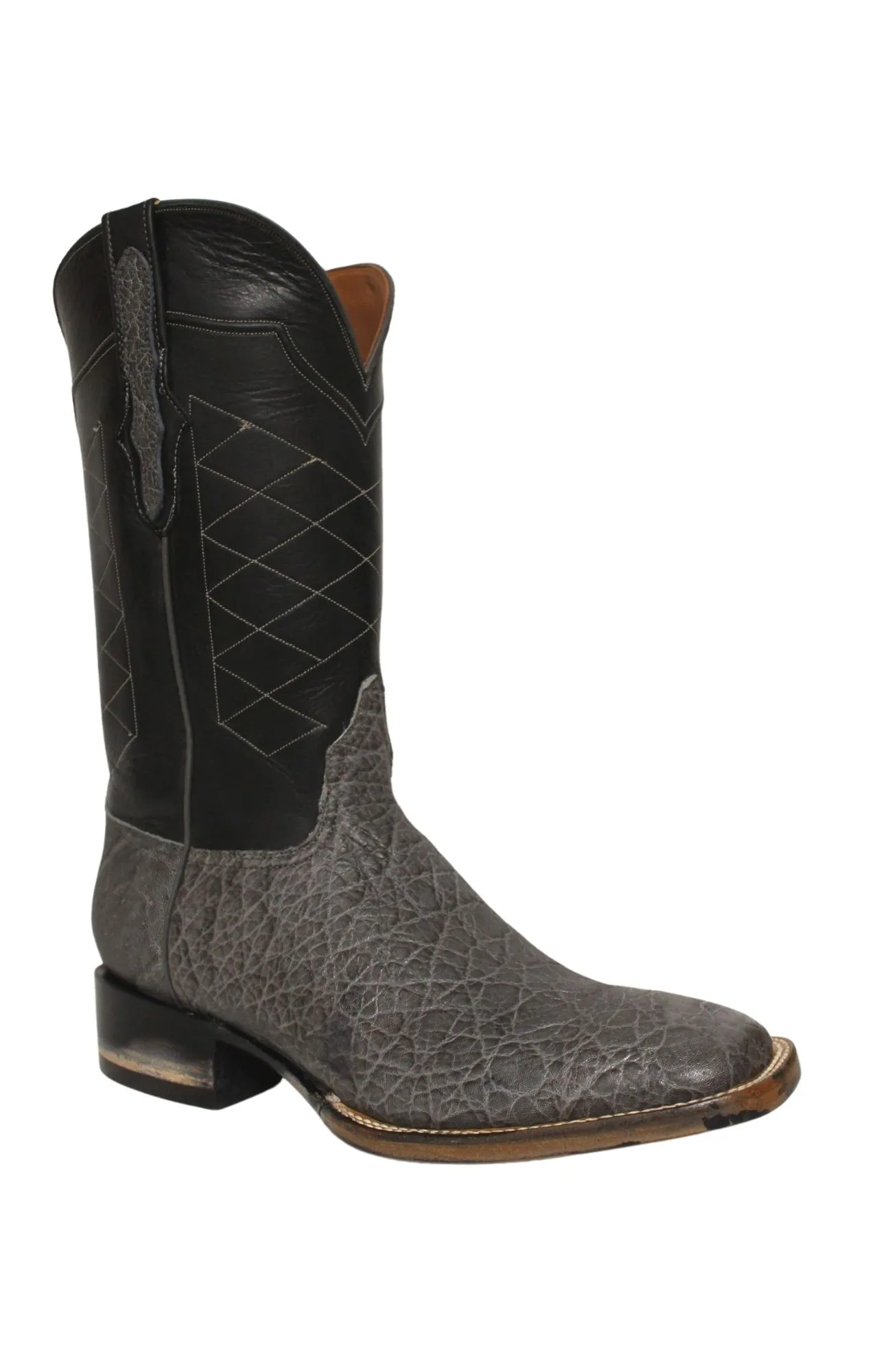 Black Jack Elephant Cowboy Boots - Grey - Men