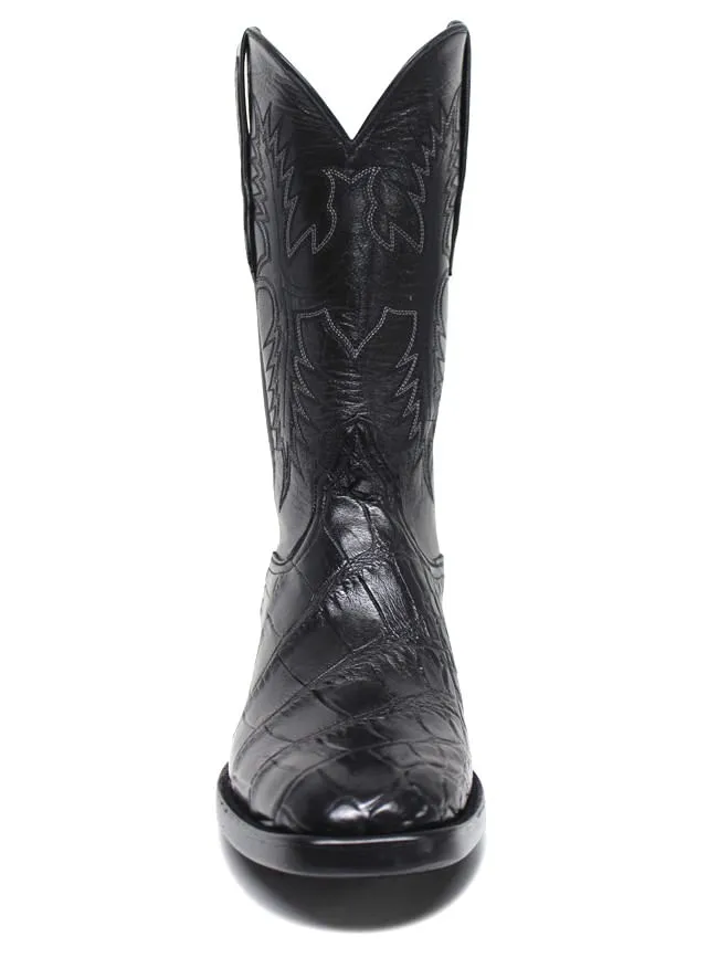 Black Jack Men's Black Alligator Belly Boots - High Quality and Stylish Footwear for Men