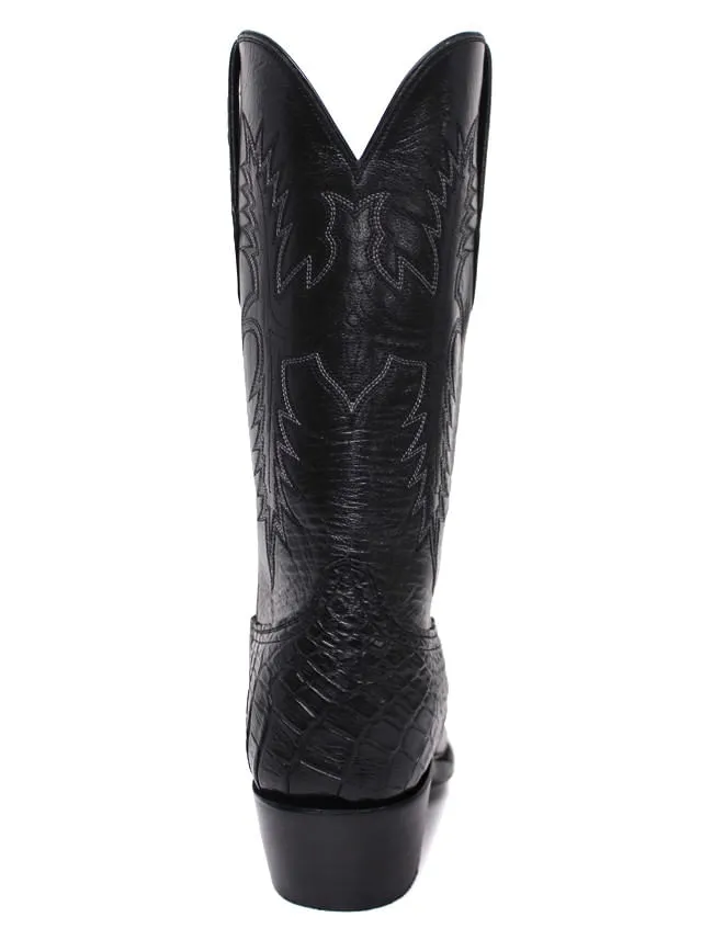 Black Jack Men's Black Alligator Belly Boots - High Quality and Stylish Footwear for Men