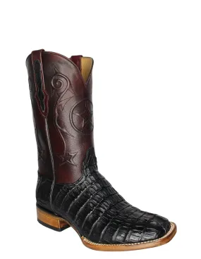 Black Jack Men's Black Caiman Tail Boots.