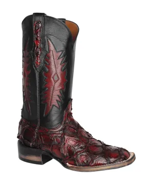 Black Jack Pirarucu Boots - Black Cherry Mens