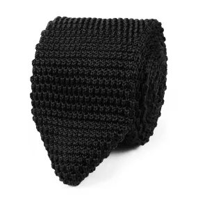 Black Knit Tie - One Result