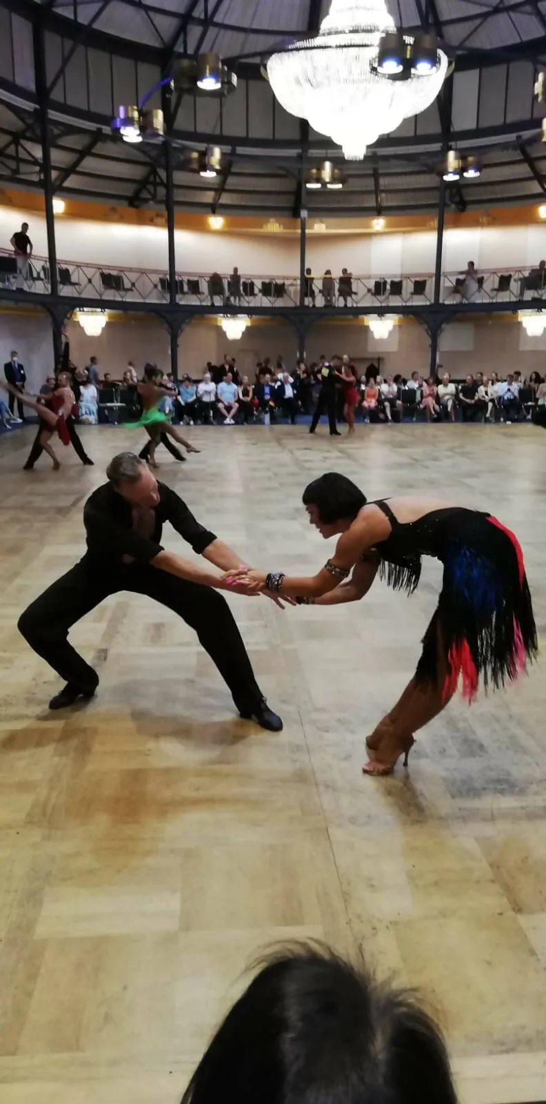 Black Latin Dress With Colorful Fringes