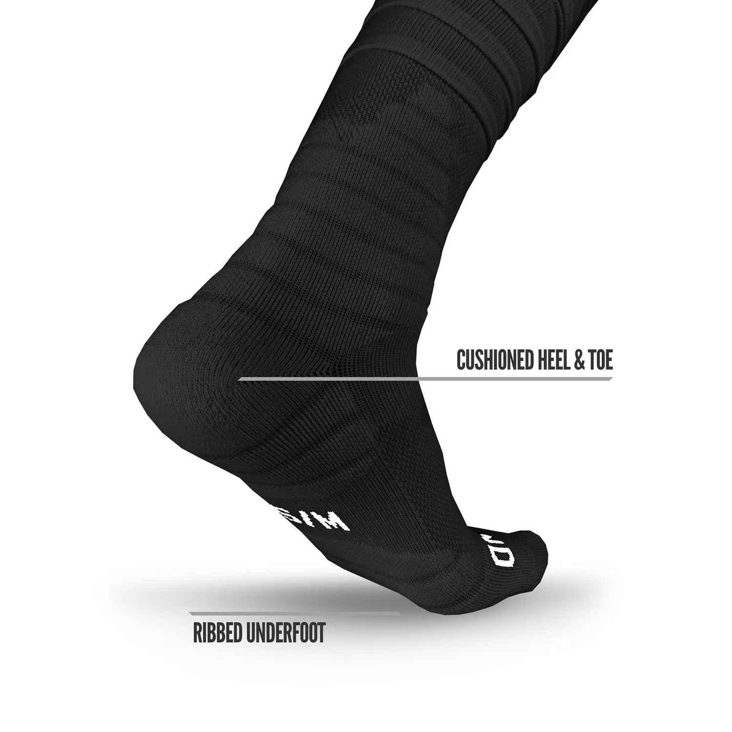 Black NXTRND XTD Football Socks with Scrunch Design