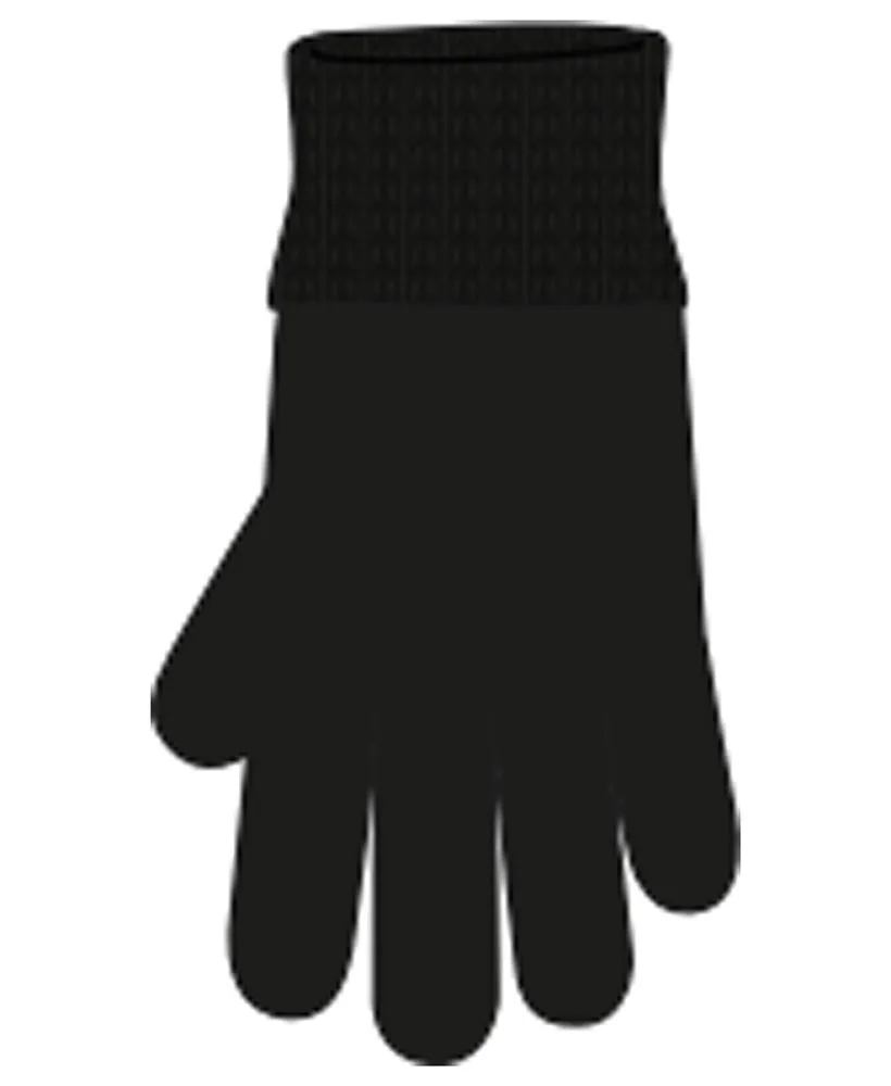 Black Rib Knit Gloves