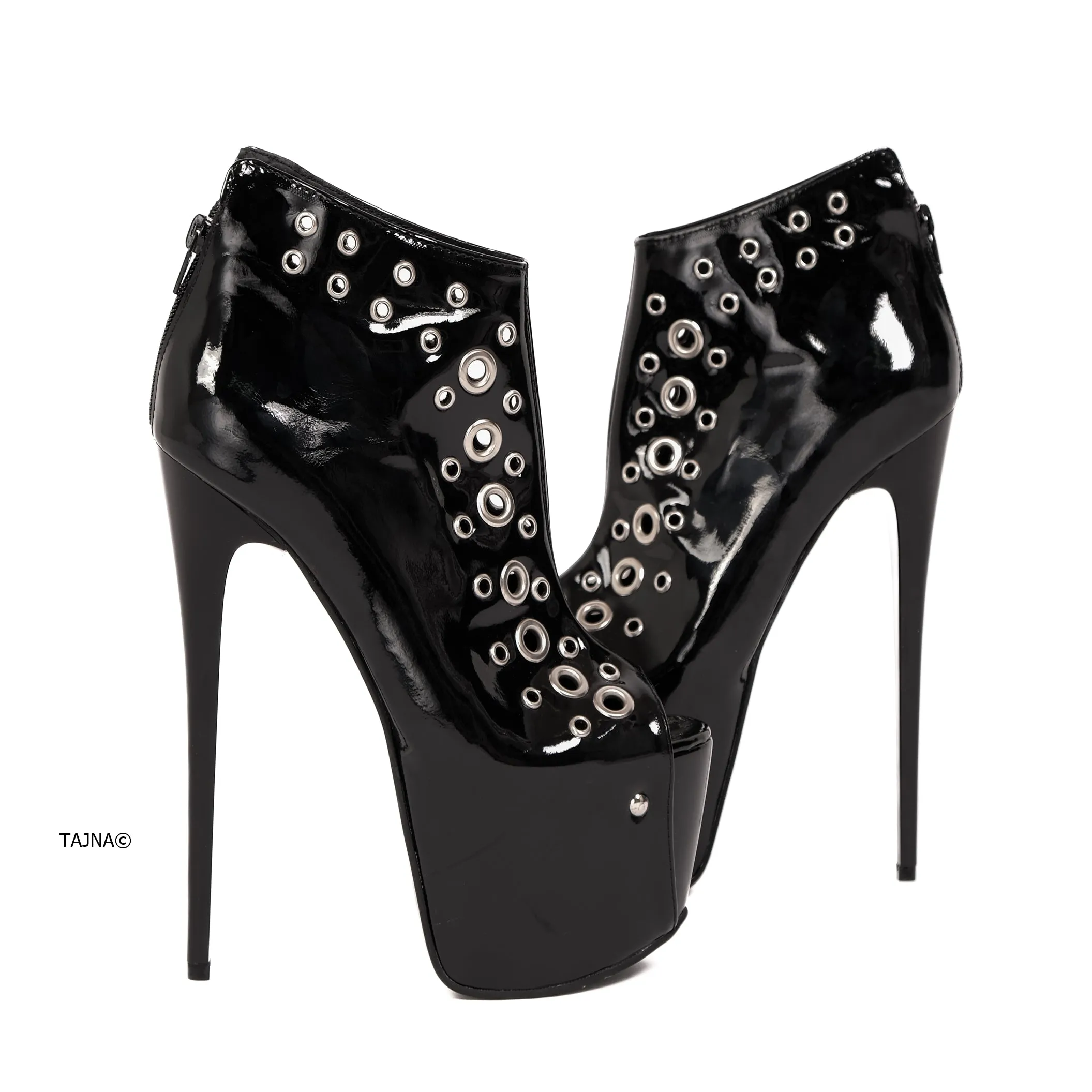 Black Studded Ankle Boots