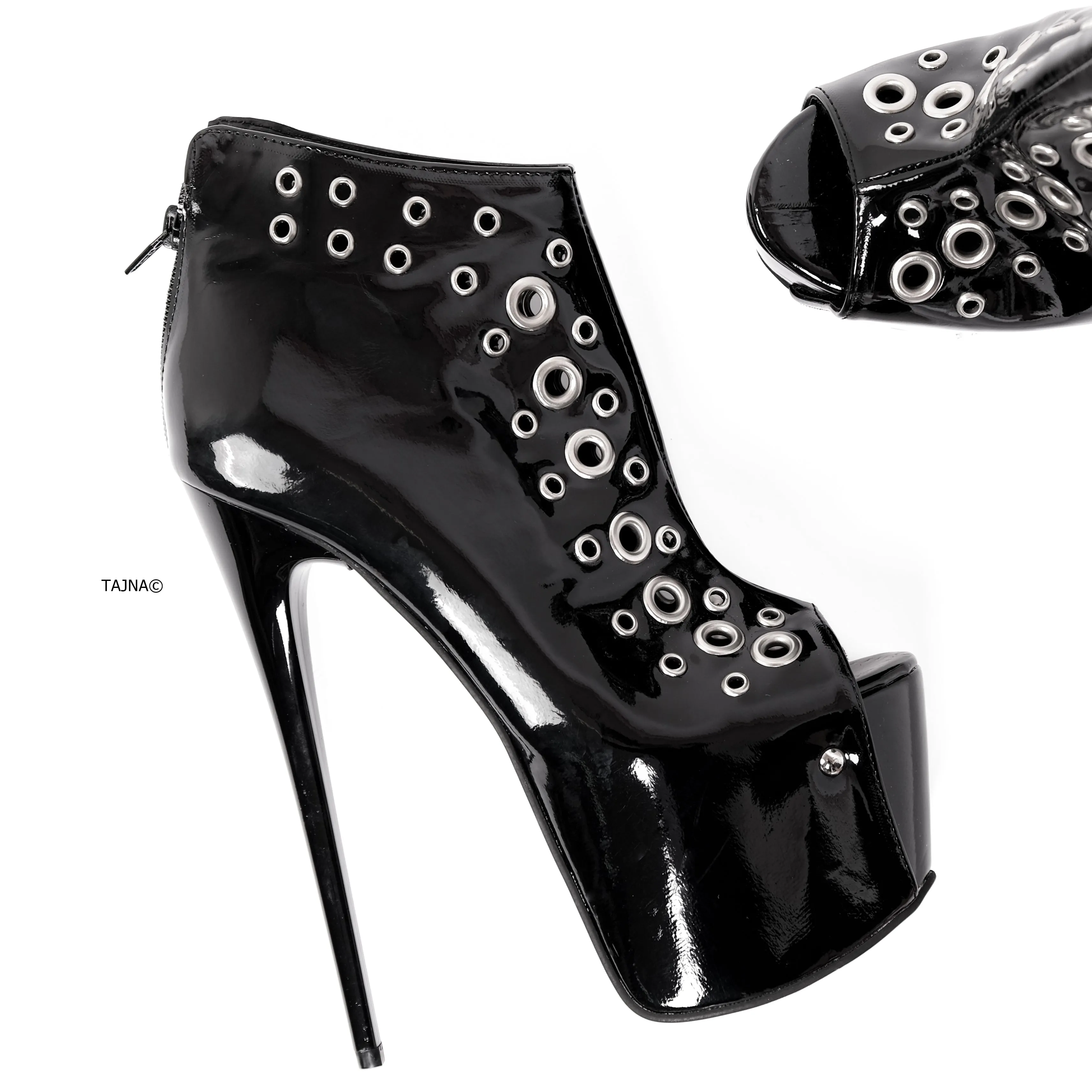 Black Studded Ankle Boots