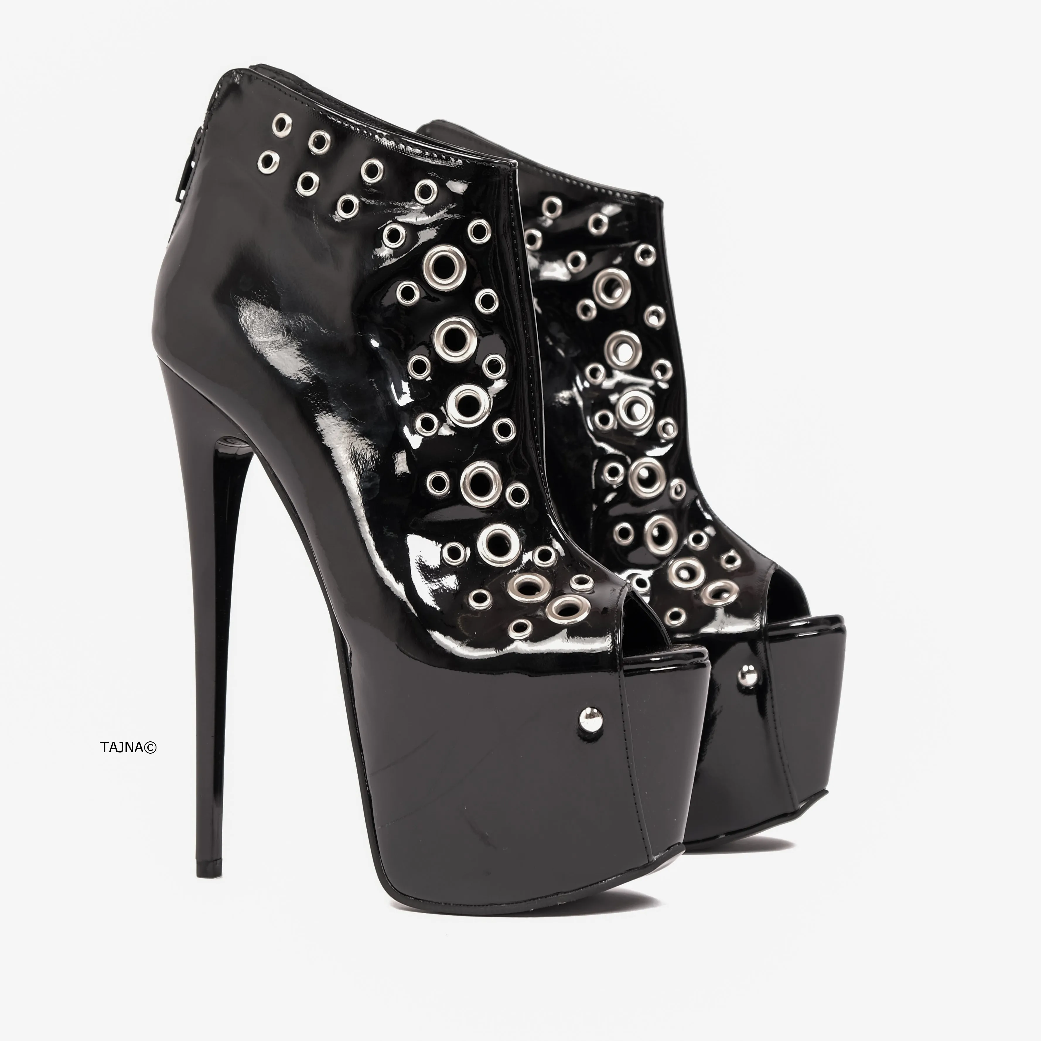 Black Studded Ankle Boots