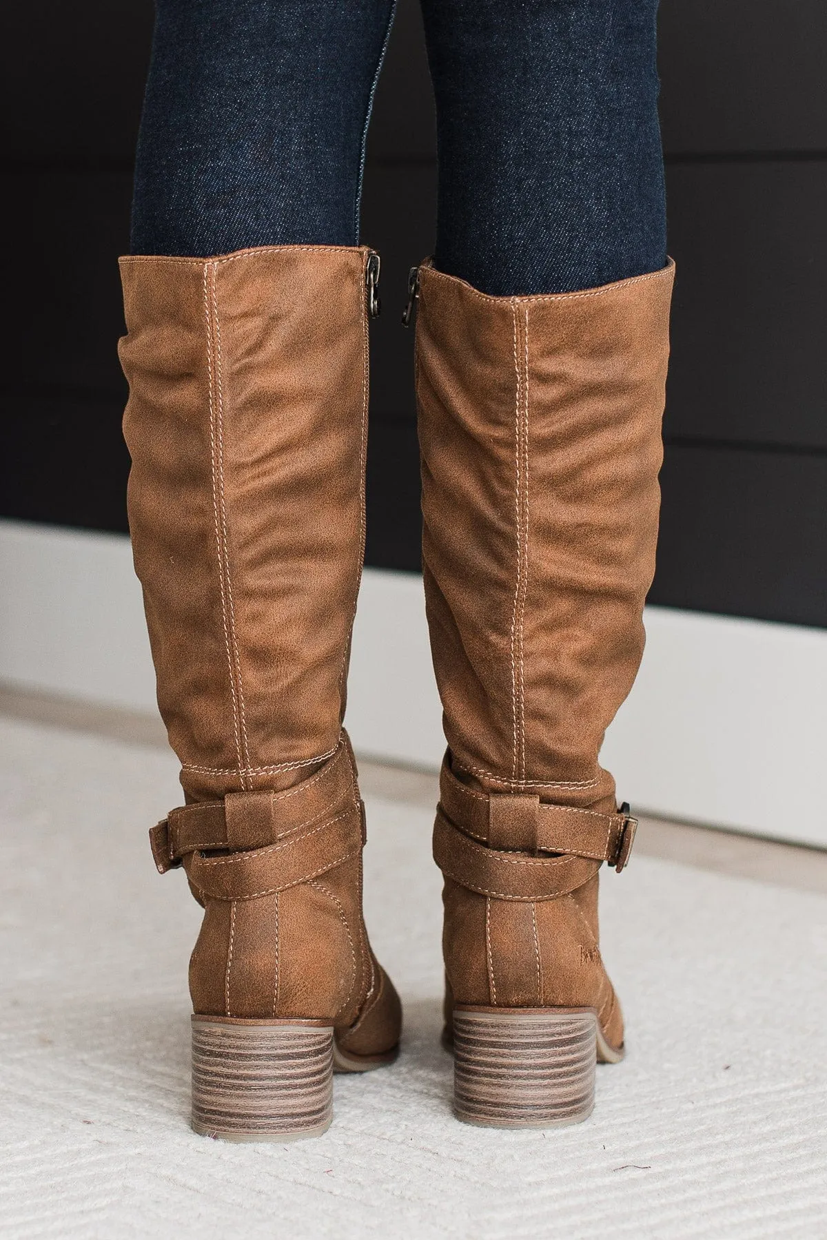 Blowfish Binda Boots- Rust Oiled Vegan Suede