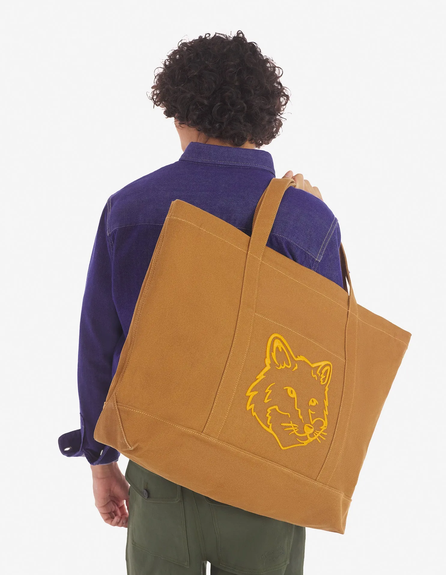 Bold Fox Head Xl Tote Bag Golden Brown