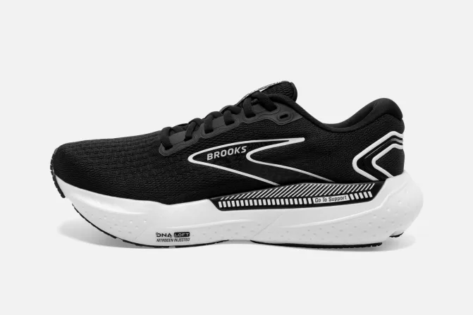 Brooks Glycerin GTS 21 (2E Width) Men's Running Shoes - Black/Grey/White