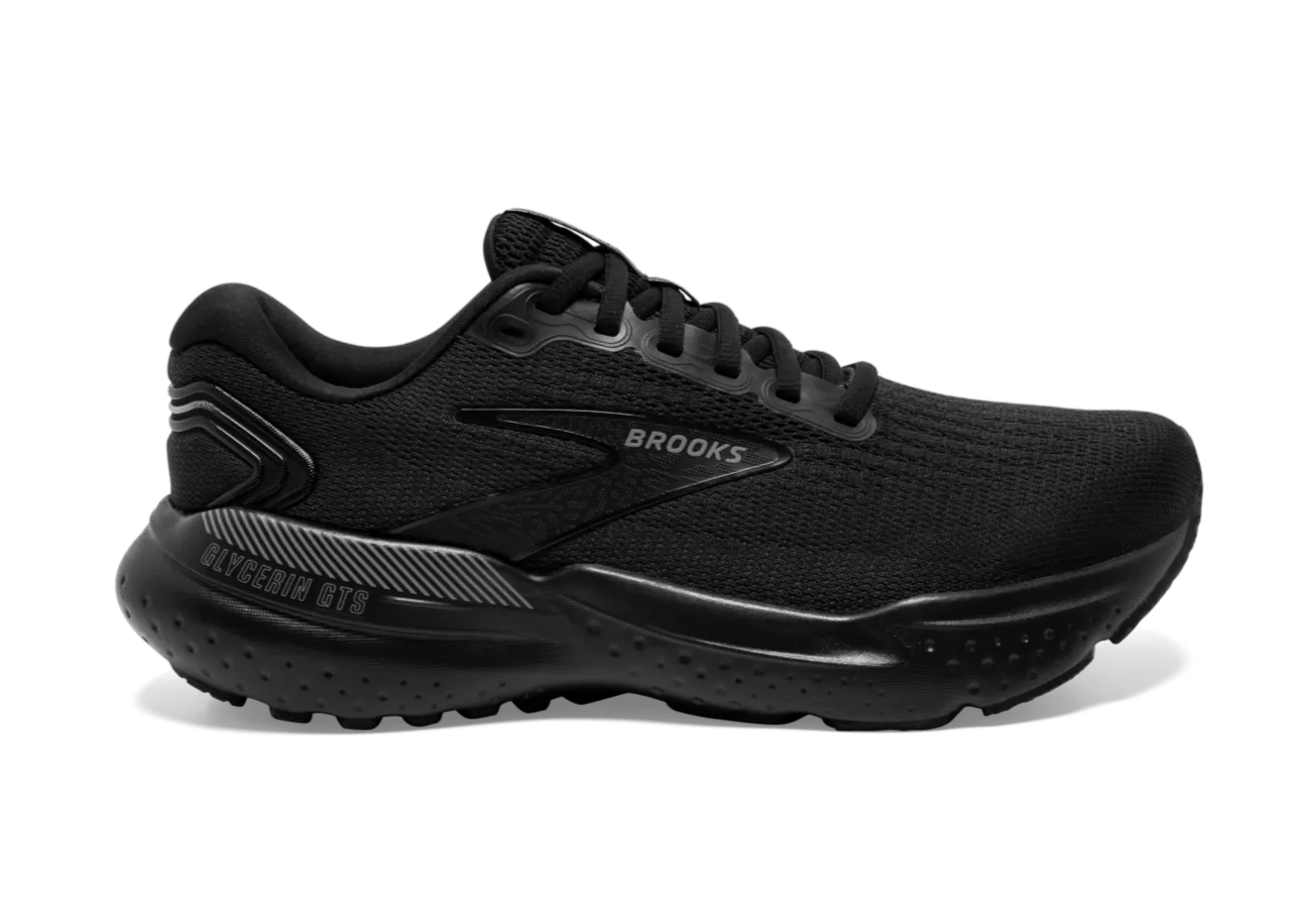 Brooks Glycerin GTS 21 Women's Running Shoes - Black/Black/Ebony