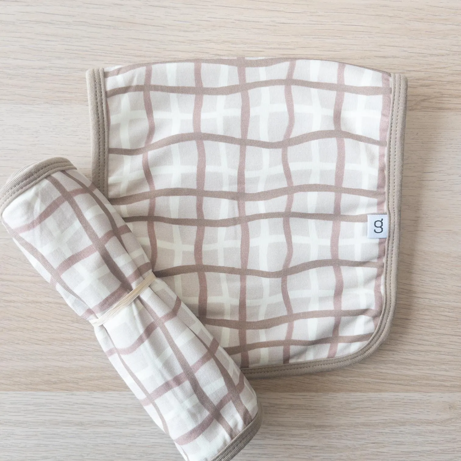 Burp Cloth, Tan Plaid - Shop Now