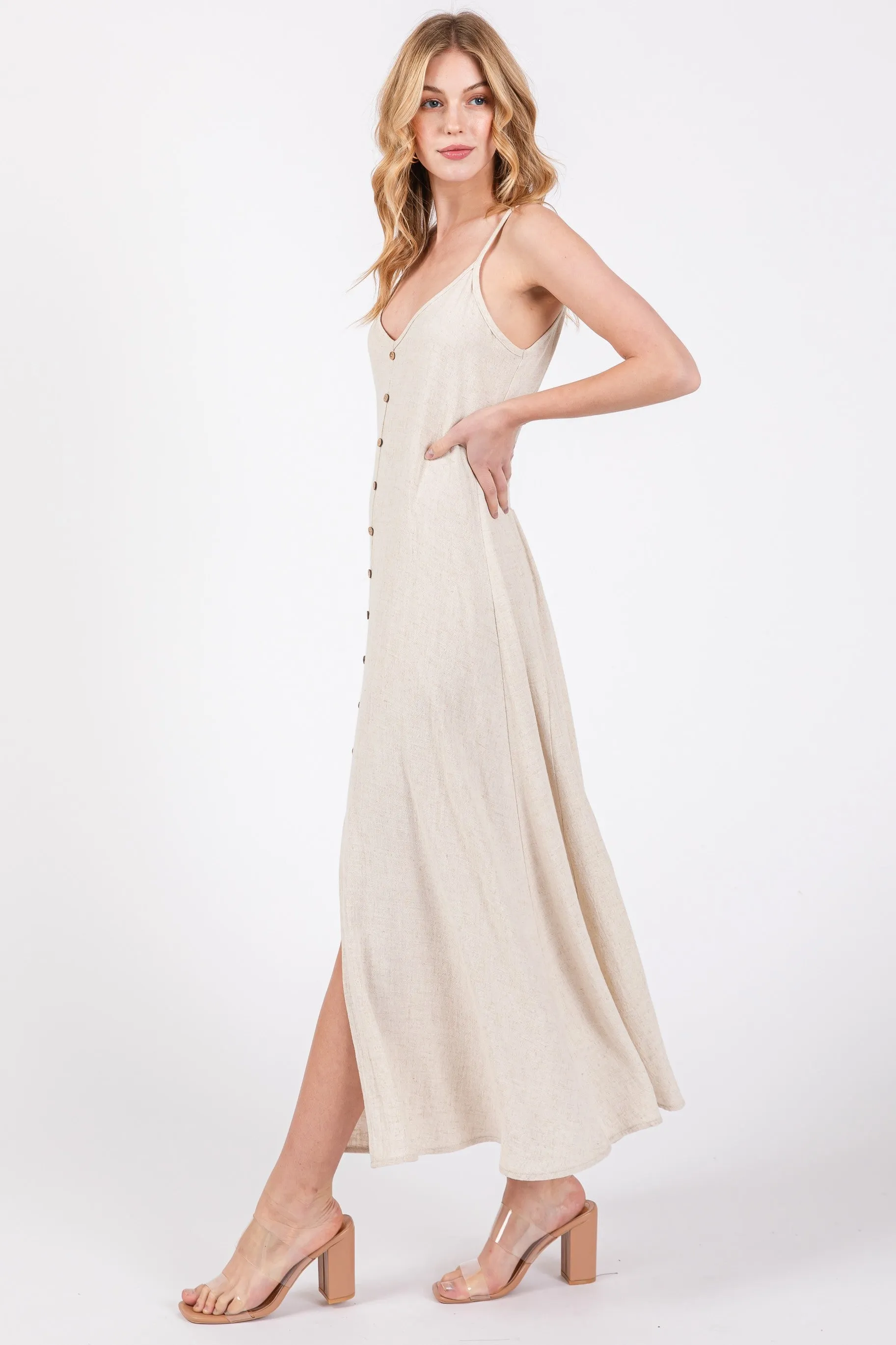 Button-front long sundress