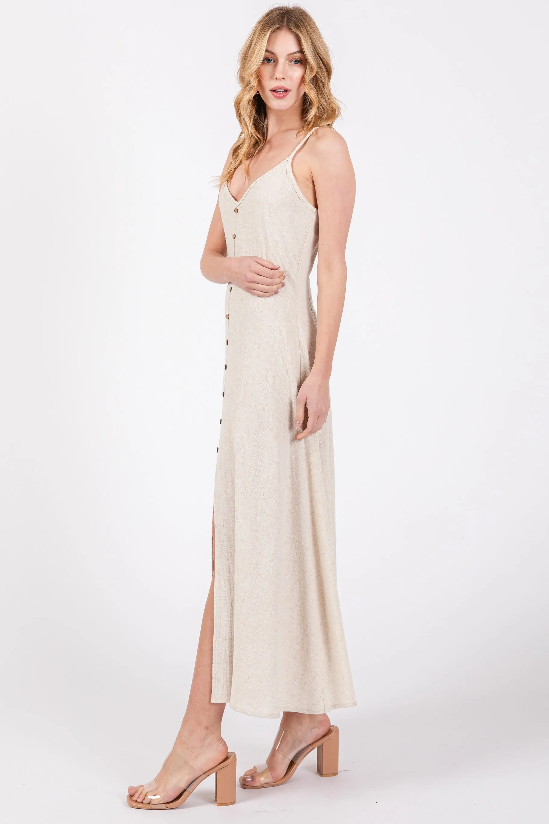 Button-front long sundress