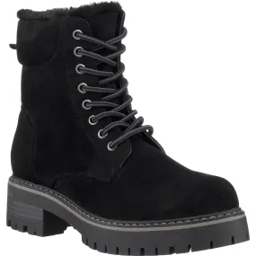 Camila Black Lace-Up Boots