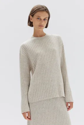 Cashmere Rib Knit Sweater