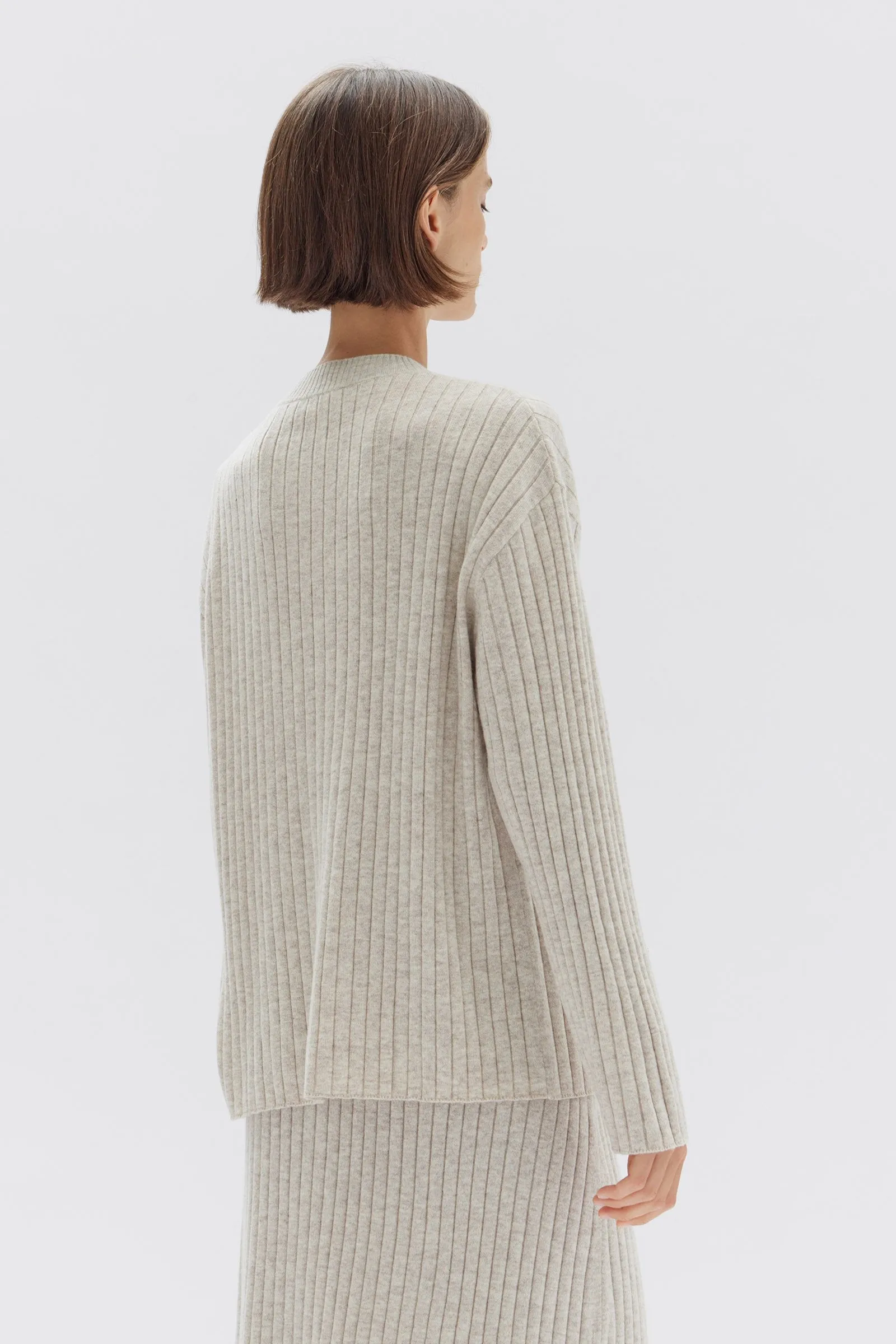 Cashmere Rib Knit Sweater