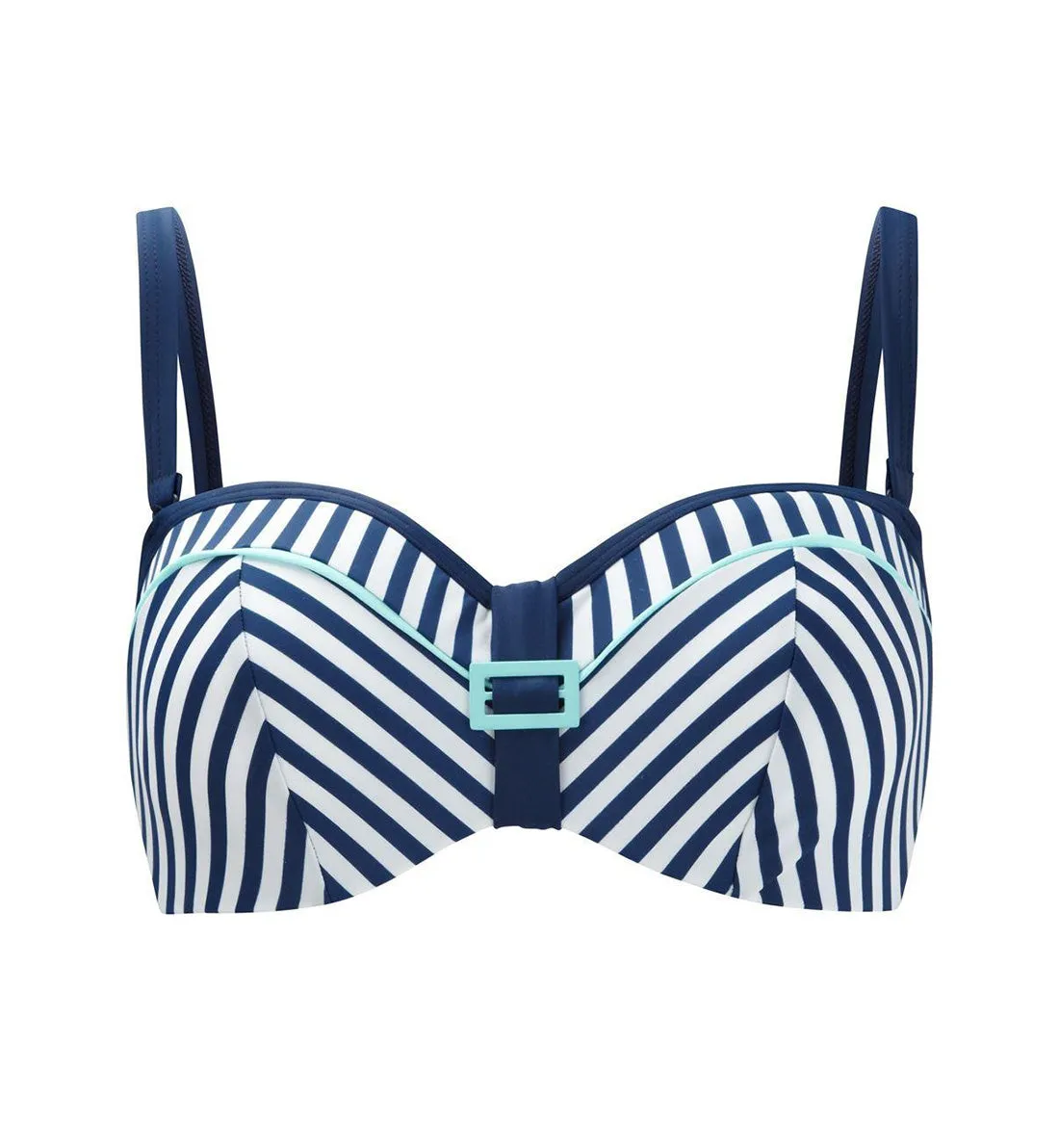 Cleo Lucille Bandeau Bikini Top - Nautical Print