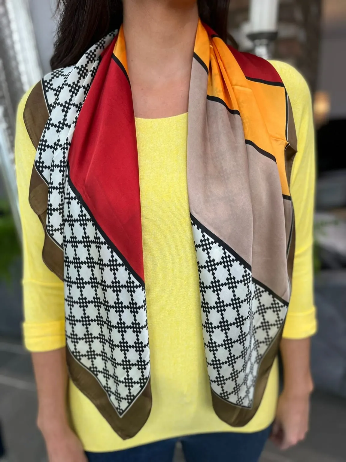 Colorblock Neck Scarf