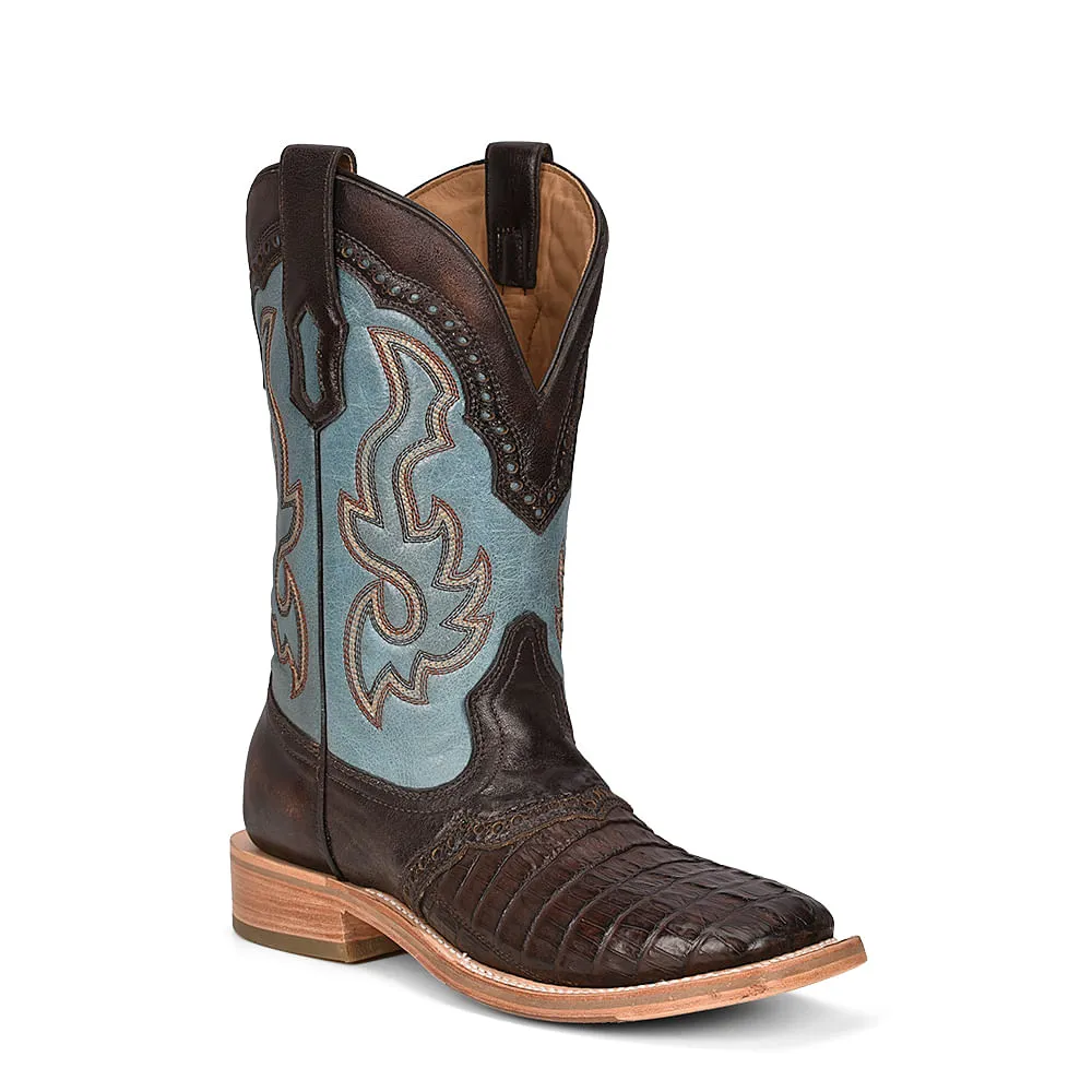 Corral Men's Brown Blue Caiman Boots