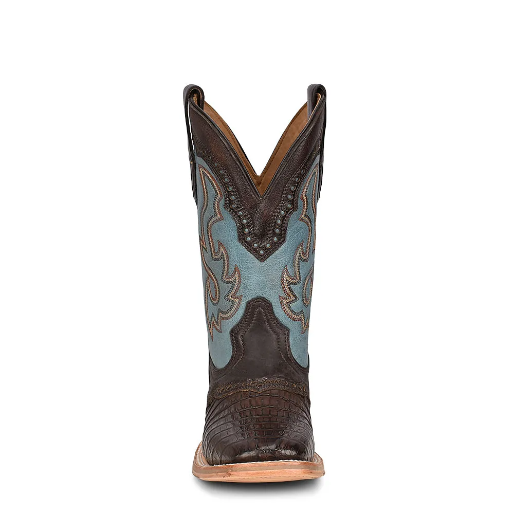 Corral Men's Brown Blue Caiman Boots