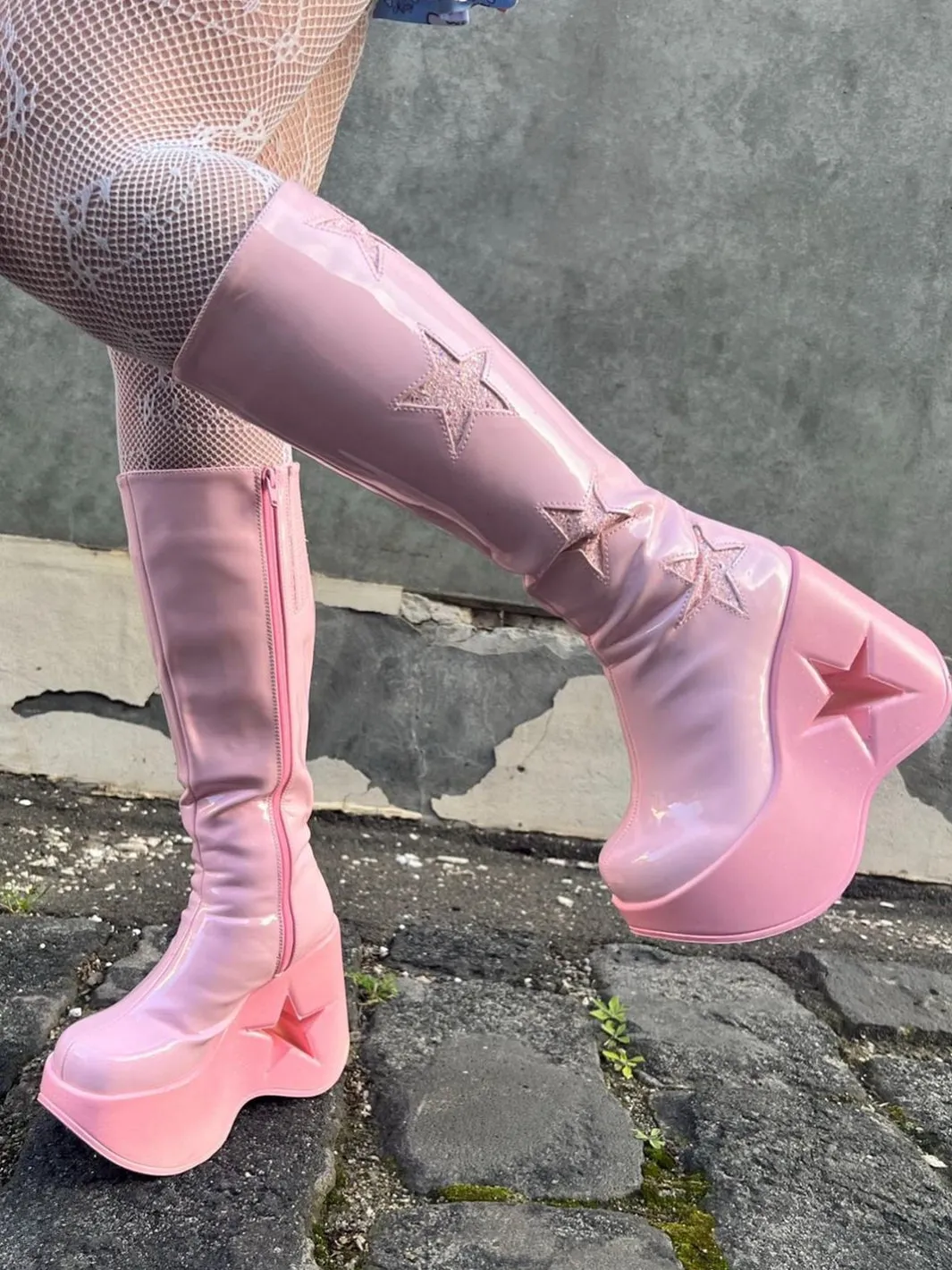 Demonia Dynamite-218 Boots Pink Pre Order