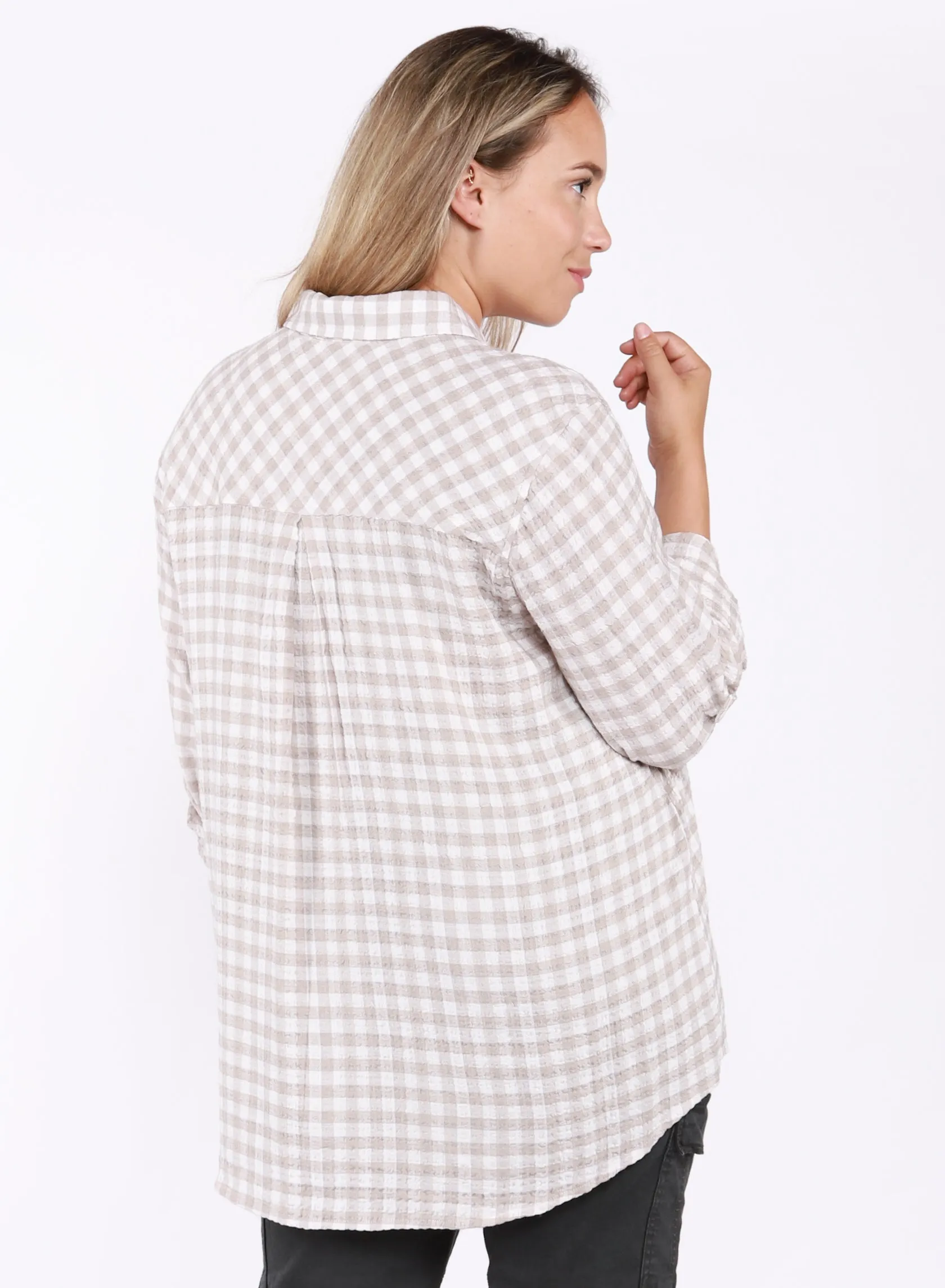 Dex Plaid Shirt with Plus Size Button Front