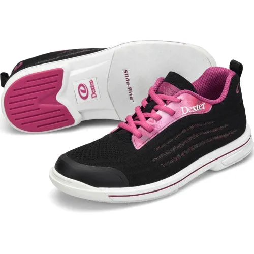 Dexter Women's DexLite Knit Bowling Shoes Black Pink