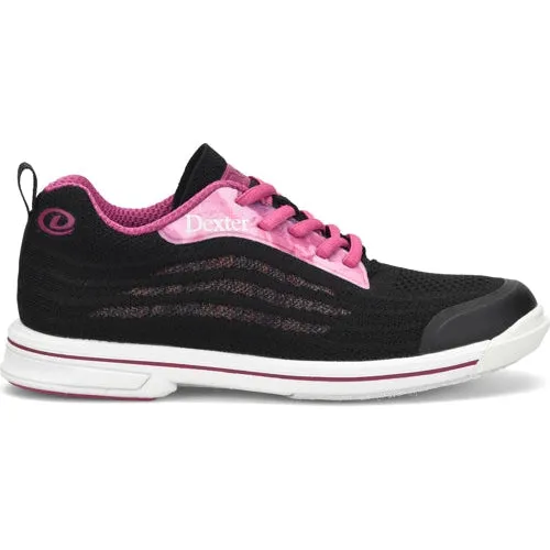 Dexter Women's DexLite Knit Bowling Shoes Black Pink