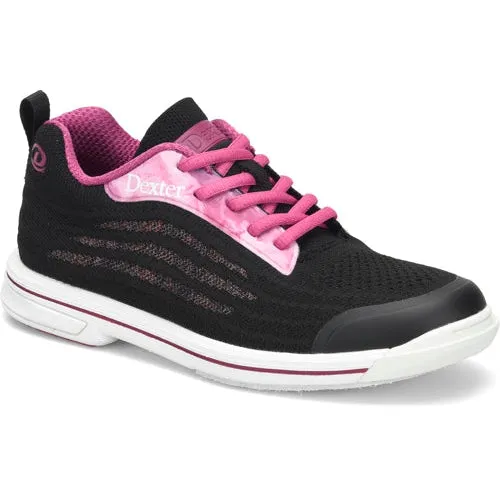 Dexter Women's DexLite Knit Bowling Shoes Black Pink