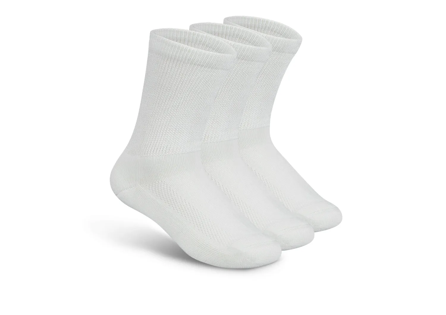 Diabetic Socks with Padded Sole - White