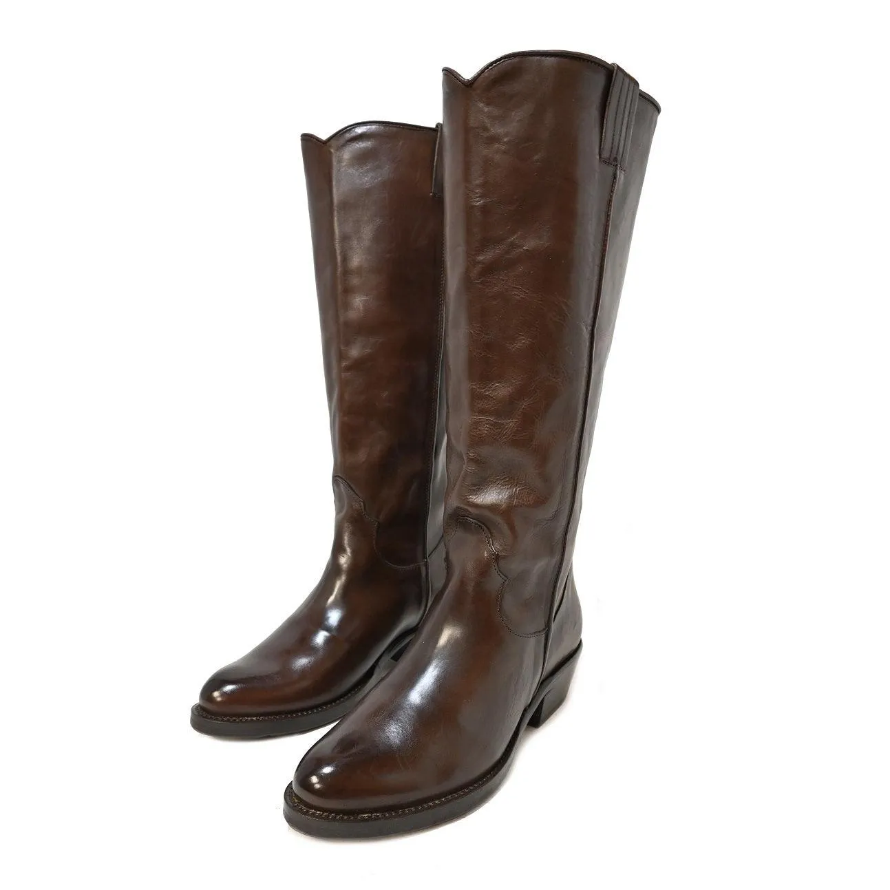 DOOR 02 - woman boots leather MOKA