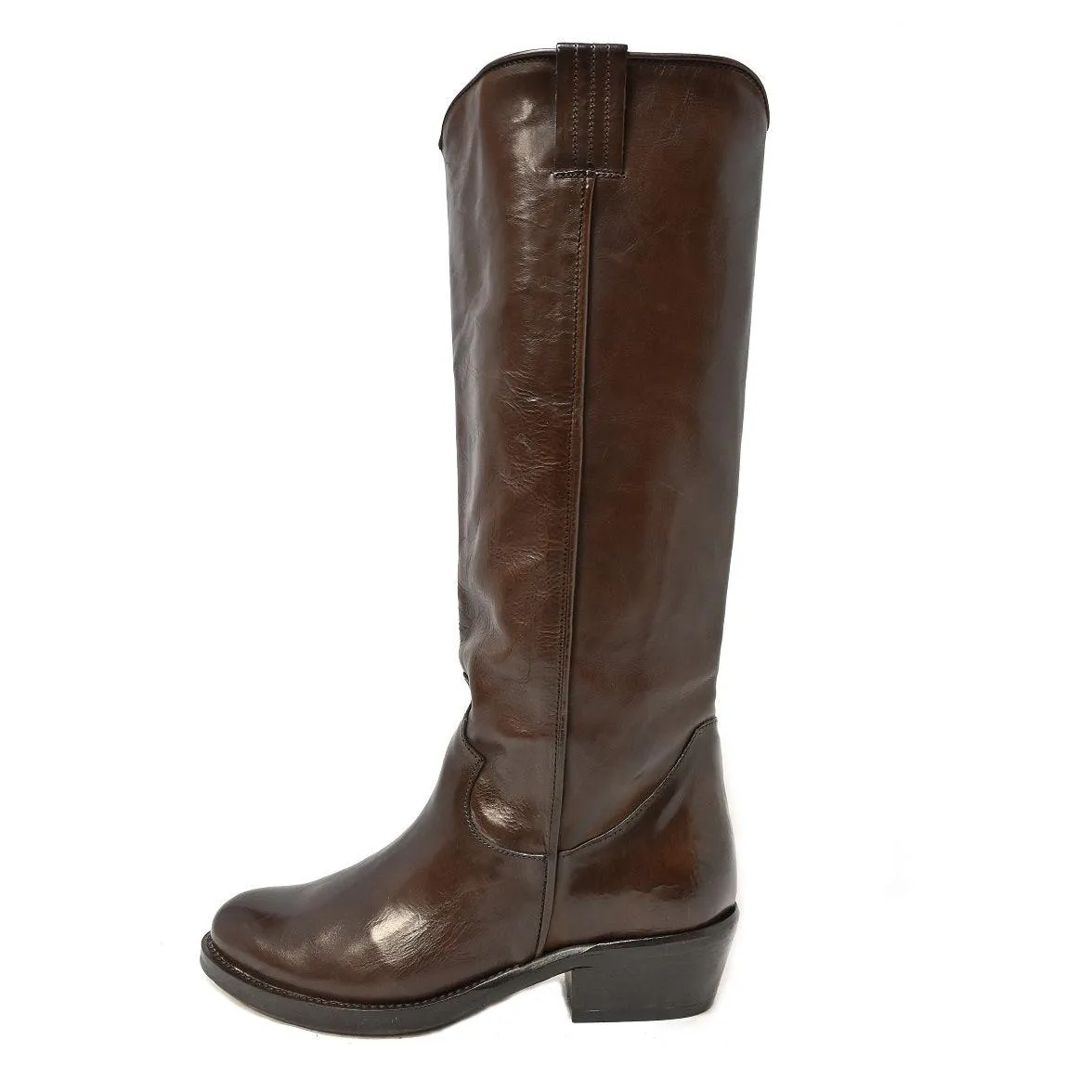 DOOR 02 - woman boots leather MOKA