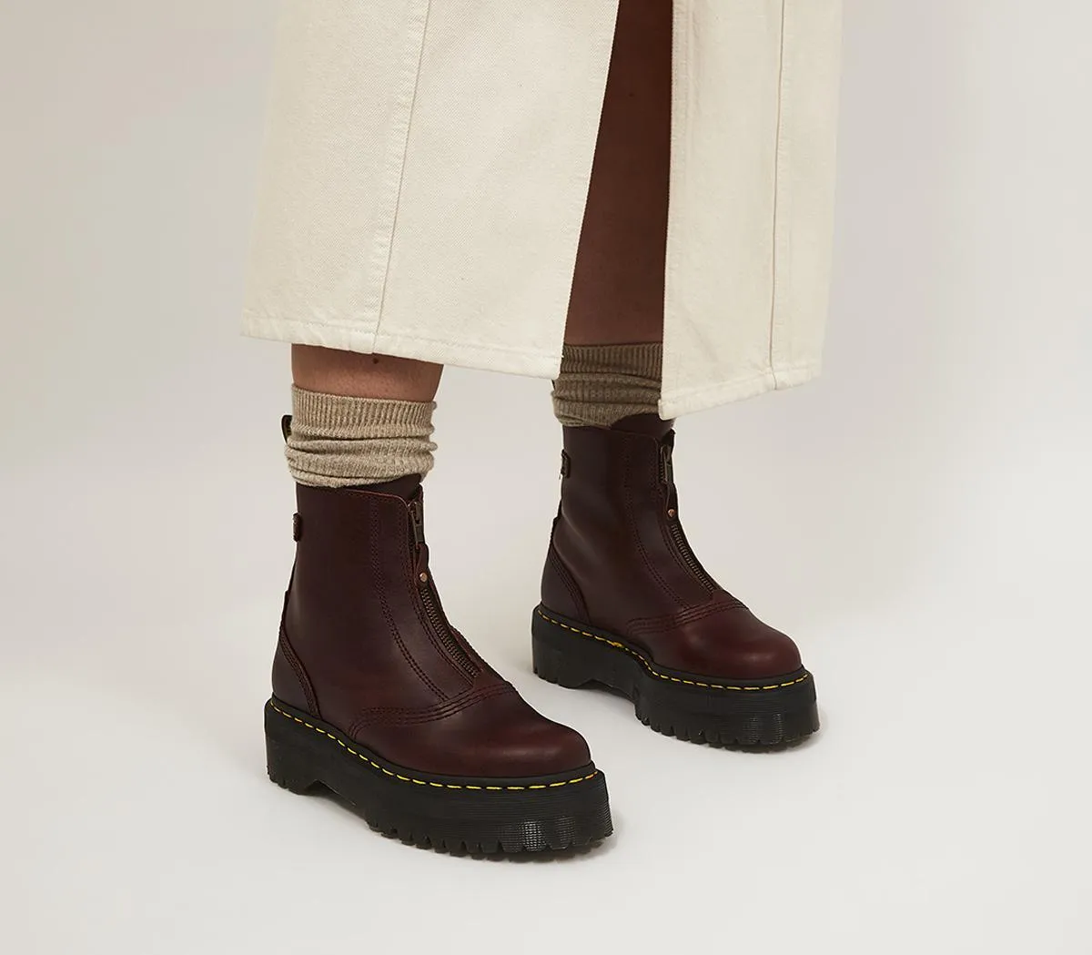 Dr. Martens Jetta Platform Boots Brown for Women