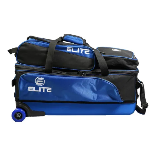 ELITE 3 Ball Slim Triple Tote - Black/Royal Bowling Bag