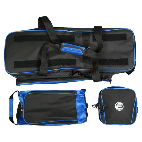 ELITE 3 Ball Slim Triple Tote - Black/Royal Bowling Bag