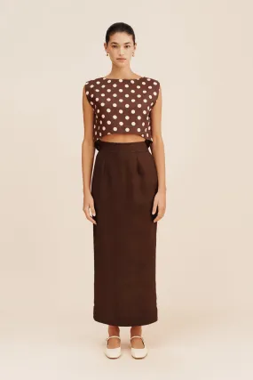 Emma Pencil Skirt - Chocolate | Shop now