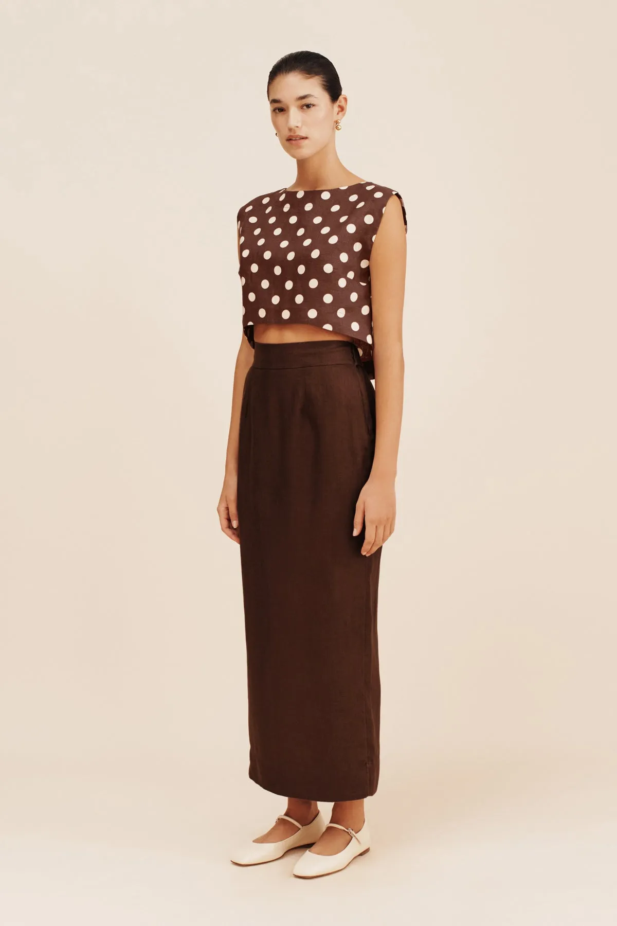 Emma Pencil Skirt - Chocolate | Shop now