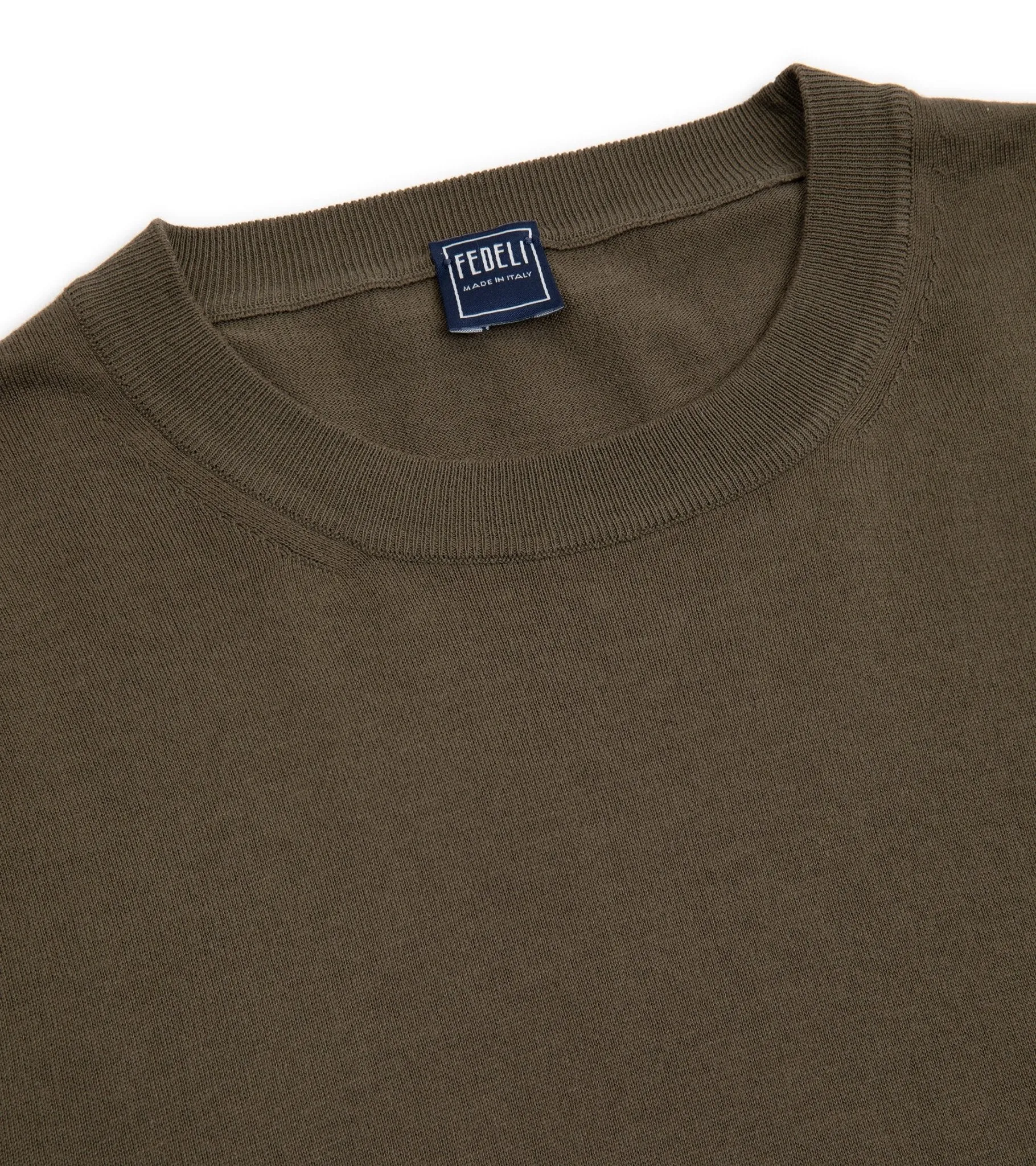 Fedeli Cotton Olive T-Shirt