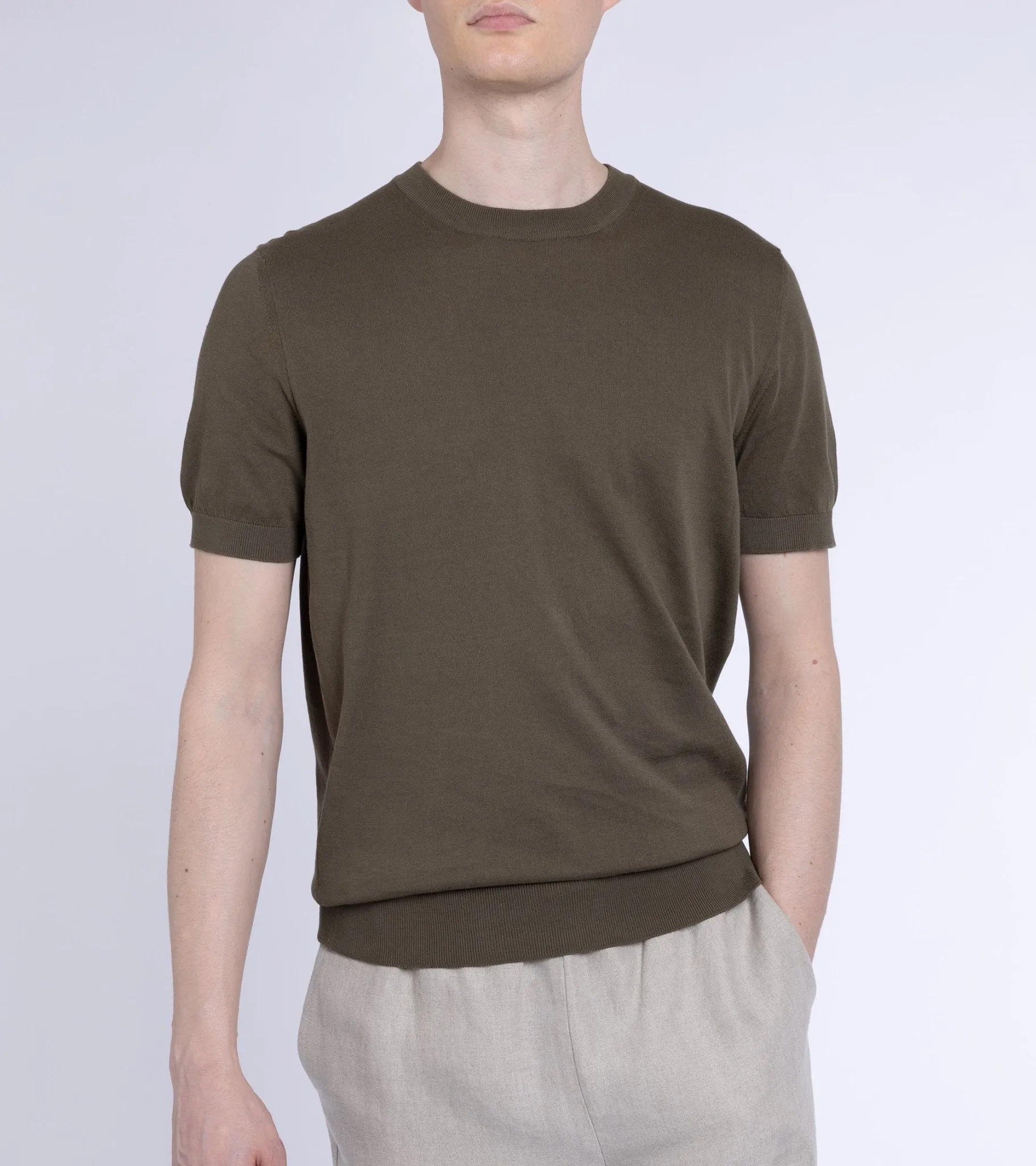 Fedeli Cotton Olive T-Shirt