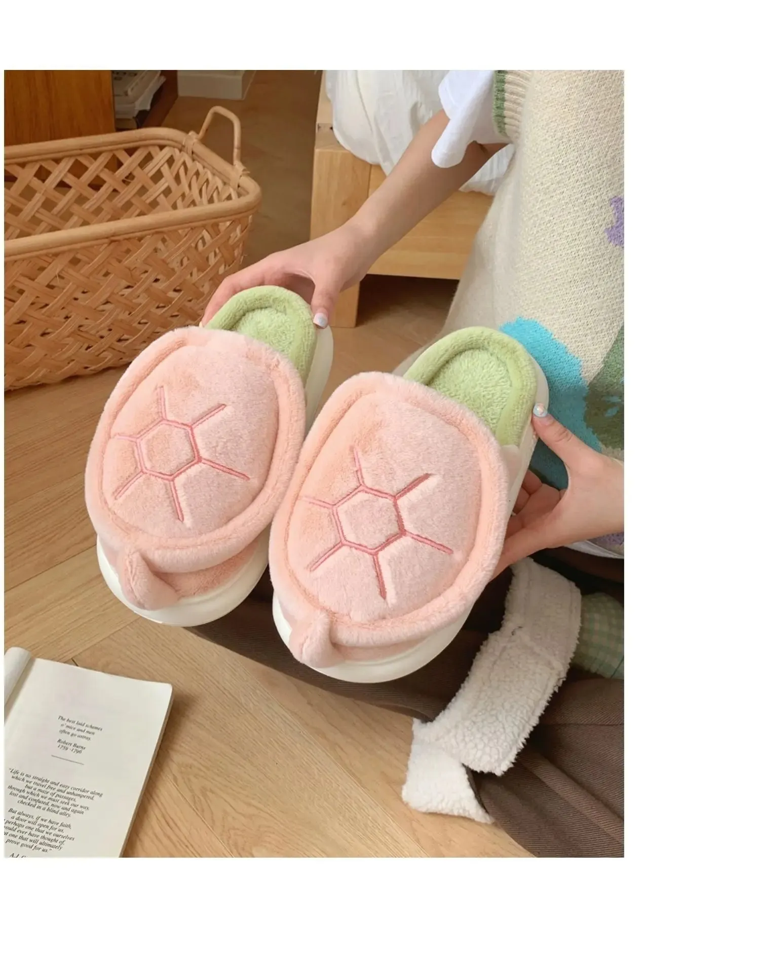 Fleece Turtle Slipper | Buy Turtle Design Slippers Online | Cozy and Stylish Slip-On Turtle Slippers | Shop Now