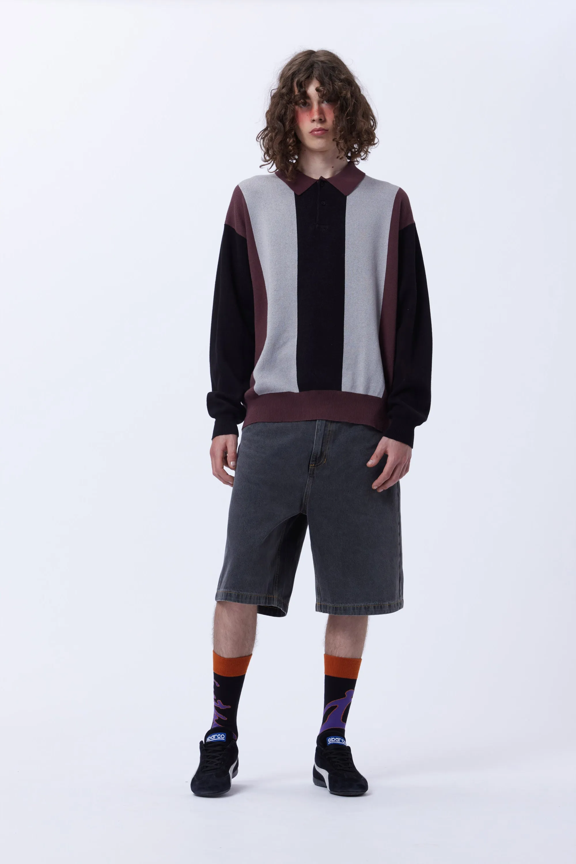 Forms Knit Long Sleeve Polo