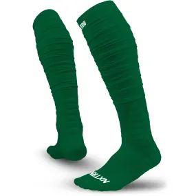 Green Football Socks with Extended Scrunch Design - Shop Now