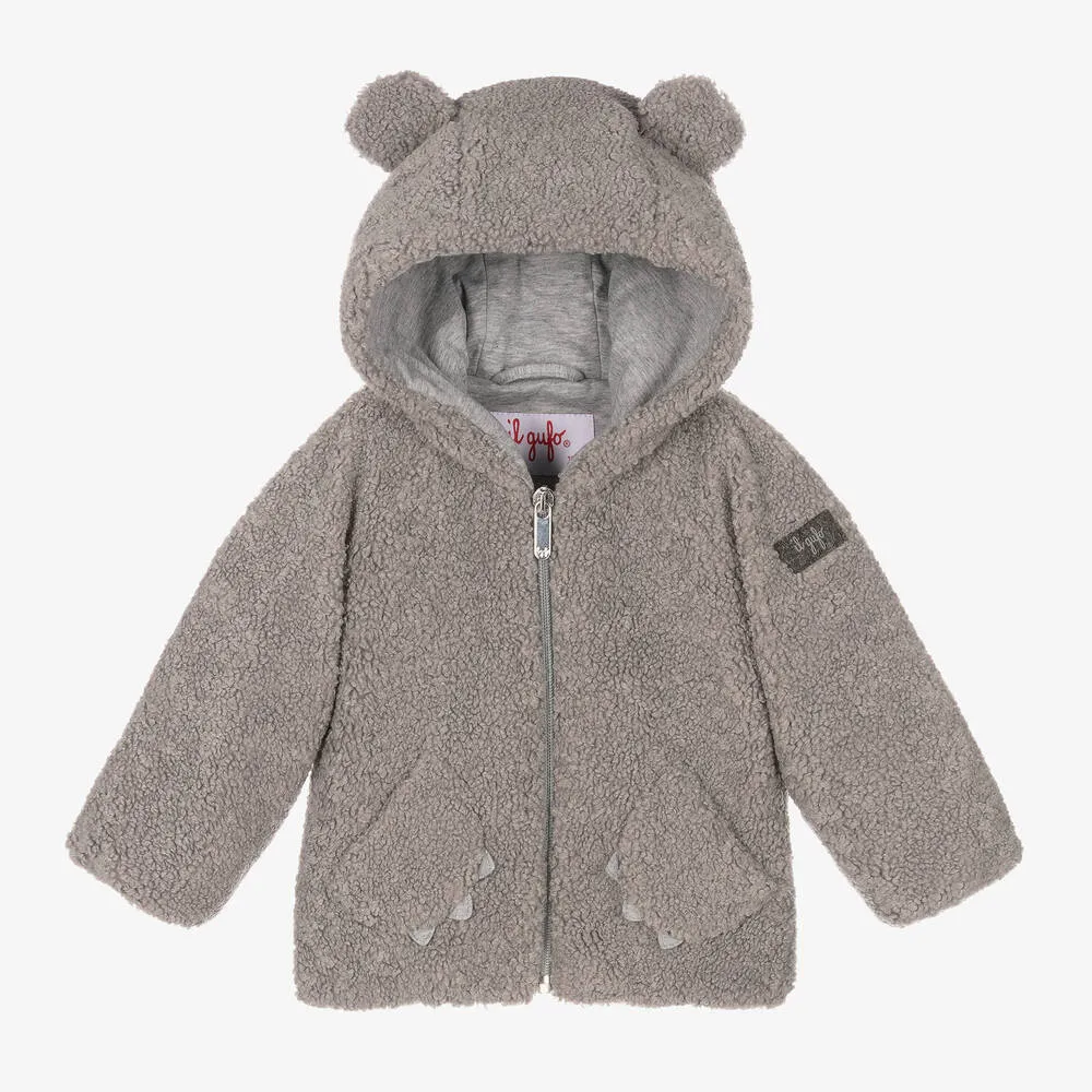 Grey Teddy Fleece Jacket