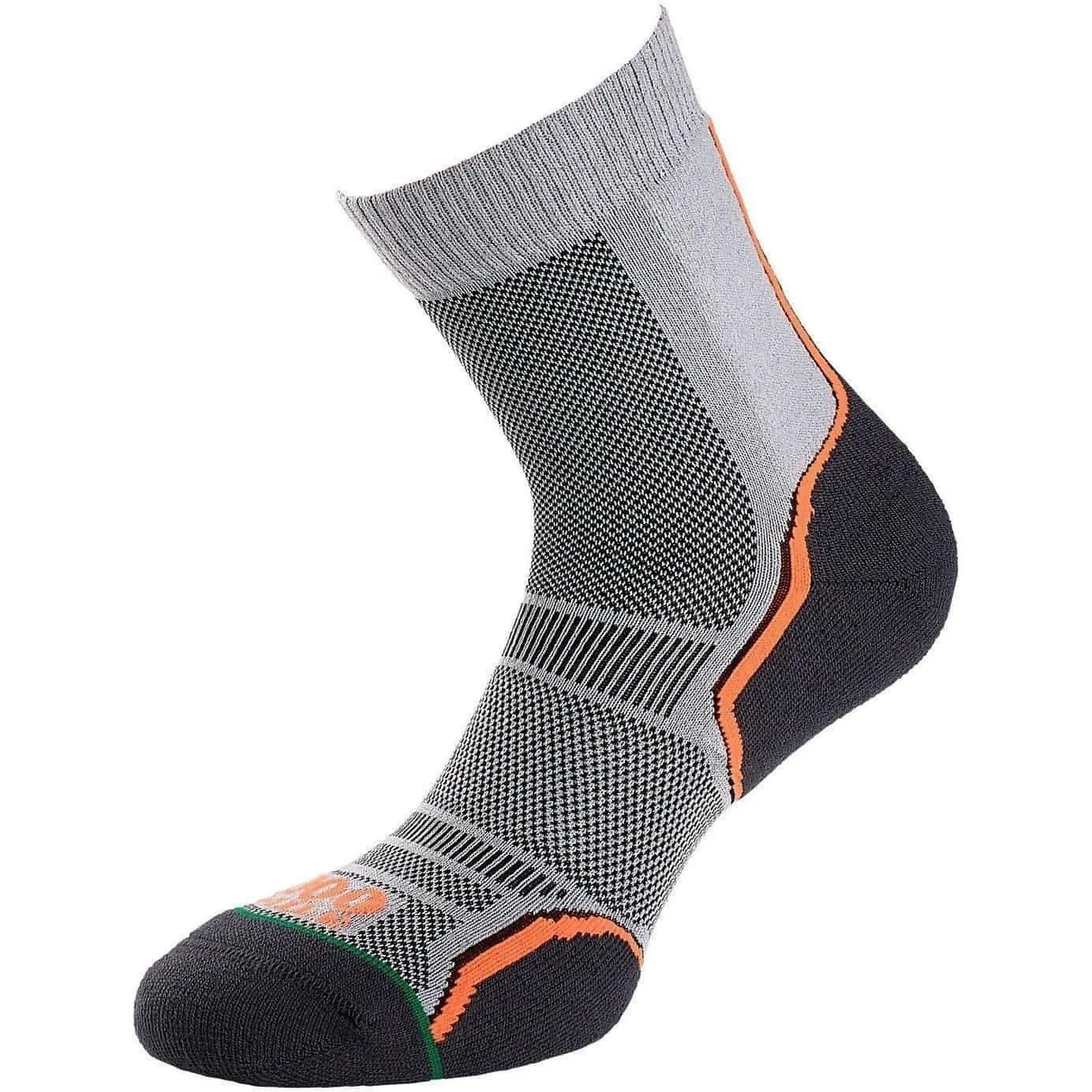 Grey Womens Running Socks - 1000 Mile Trail (2 Pack)